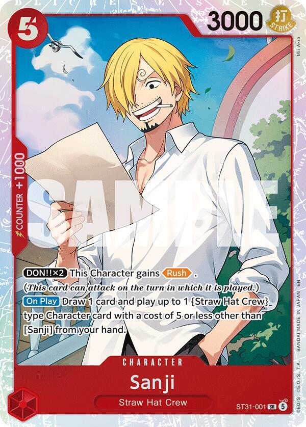 Sanji [Foil] (Starter Deck 31: RED Monkey.D.Luffy)(ST31-001)(SR)