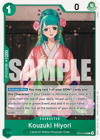Kouzuki Hiyori (Starter Deck 32: GREEN Roronoa Zoro)([ST32] OP12-028)(R)