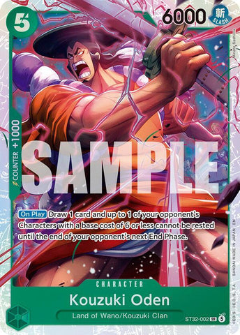 Kouzuki Oden [Foil] (Starter Deck 32: GREEN Roronoa Zoro)(ST32-002)(SR)