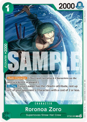 Roronoa Zoro (ST32-005) (Starter Deck 32: GREEN Roronoa Zoro)(ST32-005)(C)