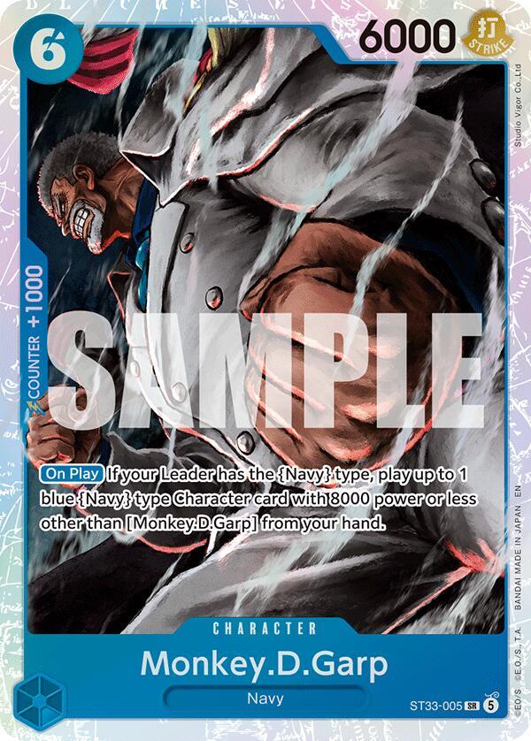 Monkey.D.Garp [Foil] (Starter Deck 33: BLUE Kuzan)(ST33-005)(SR)