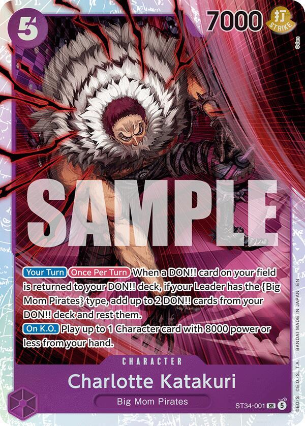 Charlotte Katakuri (ST34-001) - Foil (Starter Deck 34: PURPLE Charlotte Katakuri)(ST34-001)(SR)