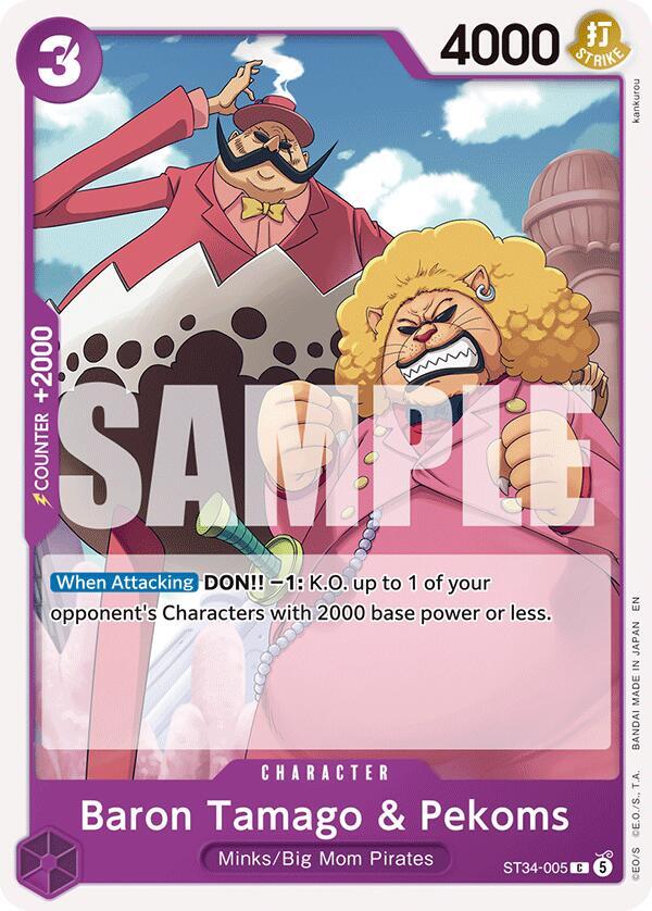 Baron Tamago & Pekoms (Starter Deck 34: PURPLE Charlotte Katakuri)(ST34-005)(C)