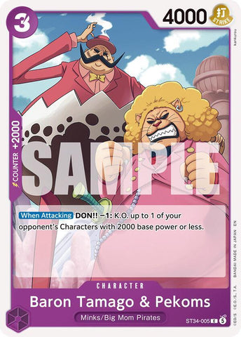 Baron Tamago & Pekoms (Starter Deck 34: PURPLE Charlotte Katakuri)(ST34-005)(C)