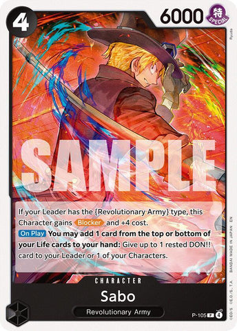 Sabo (P-105) (Starter Deck 35: RED/BLACK Sabo)([ST35] P-105)(PR)