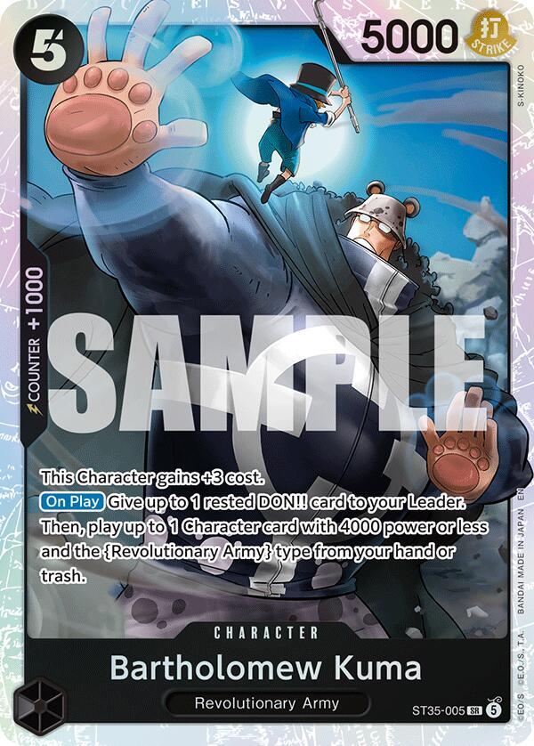 Bartholomew Kuma [Foil] (Starter Deck 35: RED/BLACK Sabo)(ST35-005)(SR)