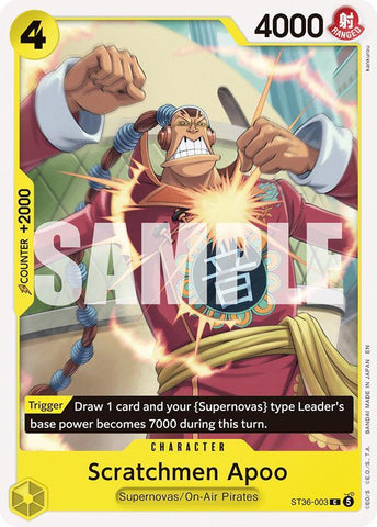 Scratchmen Apoo (Starter Deck 36: YELLOW Eustass"Captain"Kid)(ST36-003)(C)