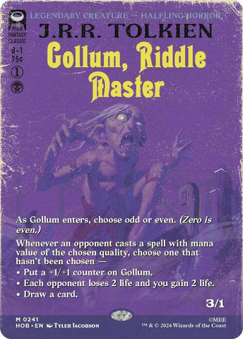 Gollum, Riddle Master [Borderless] [Foil] (The Hobbit)(HOB-241)(M)