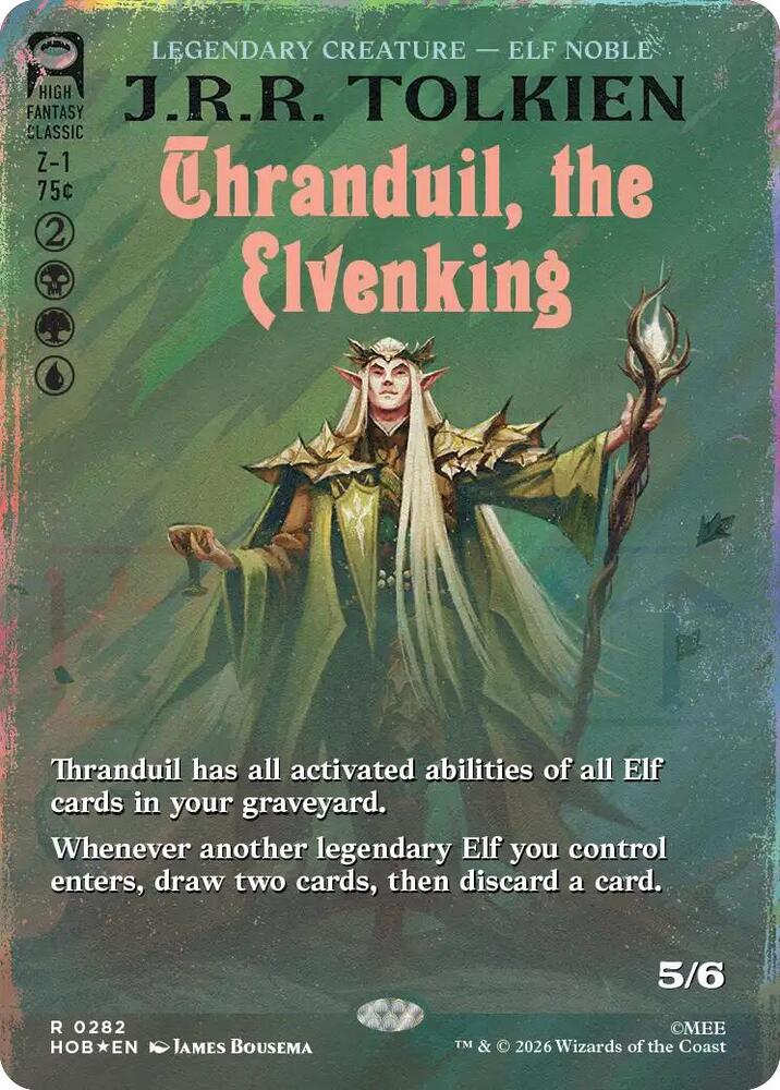 Thranduil, the Elvenking [Borderless] [Surge] [Foil] (The Hobbit)(HOB-282)(R)