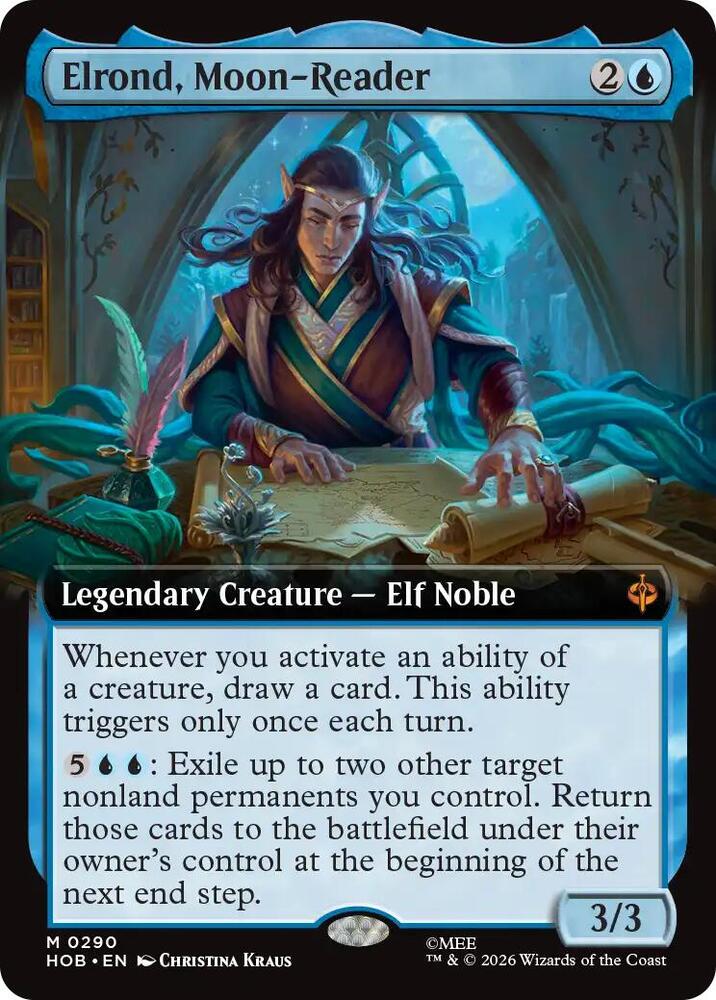 Elrond, Moon-Reader [Extended Art] [Foil] (The Hobbit)(HOB-290)(M)