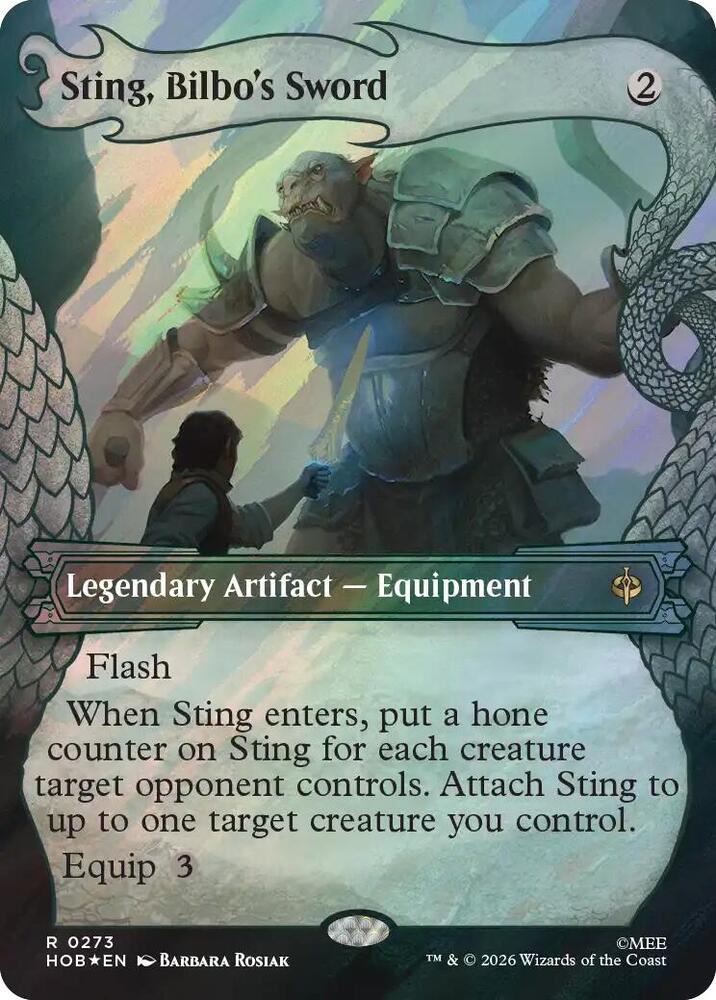 Sting, Bilbo's Sword [Showcase] [Surge] [Foil] (The Hobbit)(HOB-273)(R)