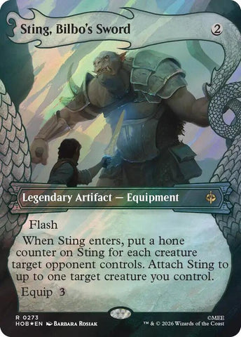 Sting, Bilbo's Sword [Showcase] [Surge] [Foil] (The Hobbit)(HOB-273)(R)