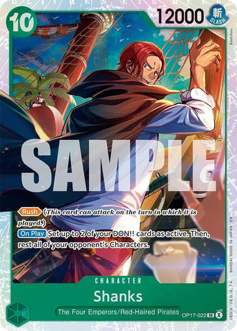 Shanks (022) [Foil] (The World's Strongest Warriors)(OP17-022)(SR)