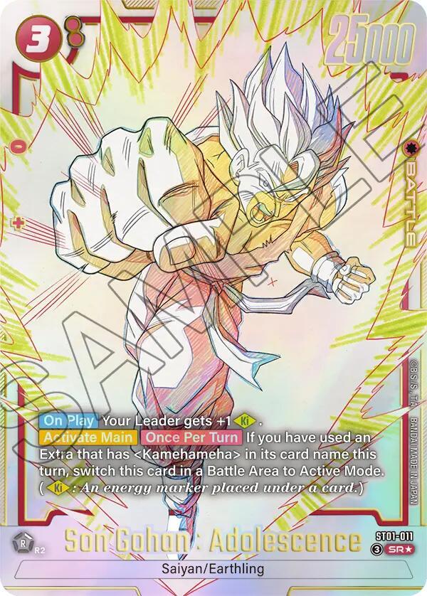 Son Gohan : Adolescence [011] [Alternate Art] [Foil] (ST01-011)(SR)