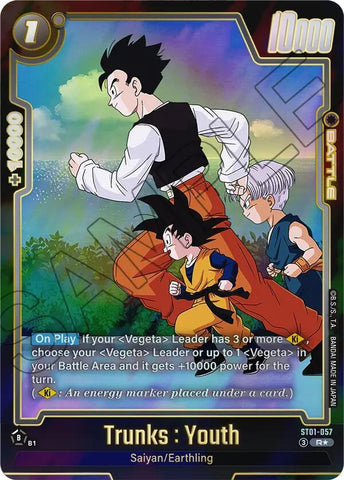 Trunks : Youth [057] [Alternate Art] [Foil] (ST01-057)(R)