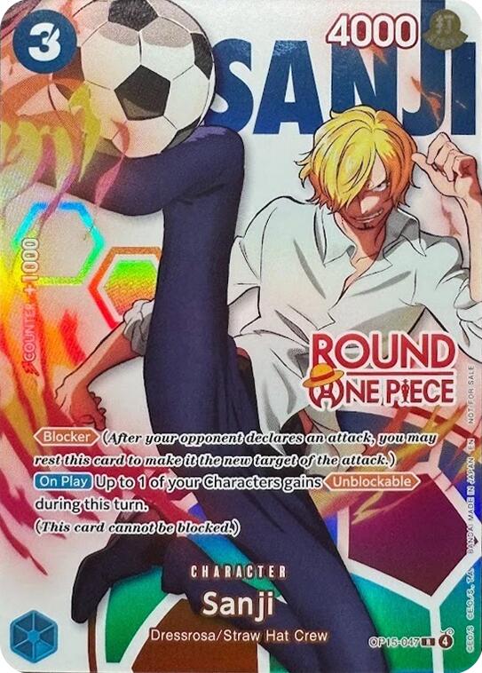 Sanji [Round 1 Promo] [Foil] (One Piece Promotion Cards)(OP15-047)(R)