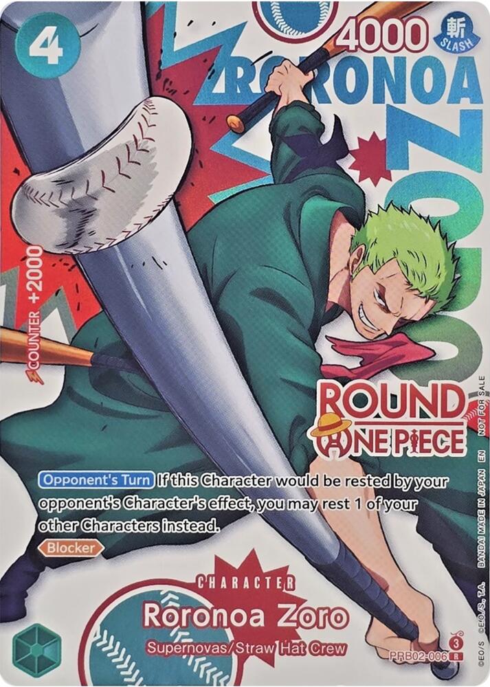 Roronoa Zoro [Round 1 Promo] [Foil] (One Piece Promotion Cards)(PRB02-006)(R)