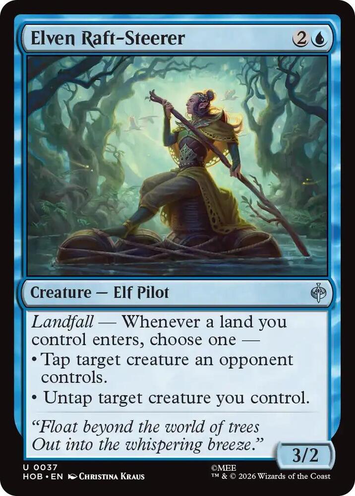 Elven Raft-Steerer [Foil] (The Hobbit)(HOB-37)(U)