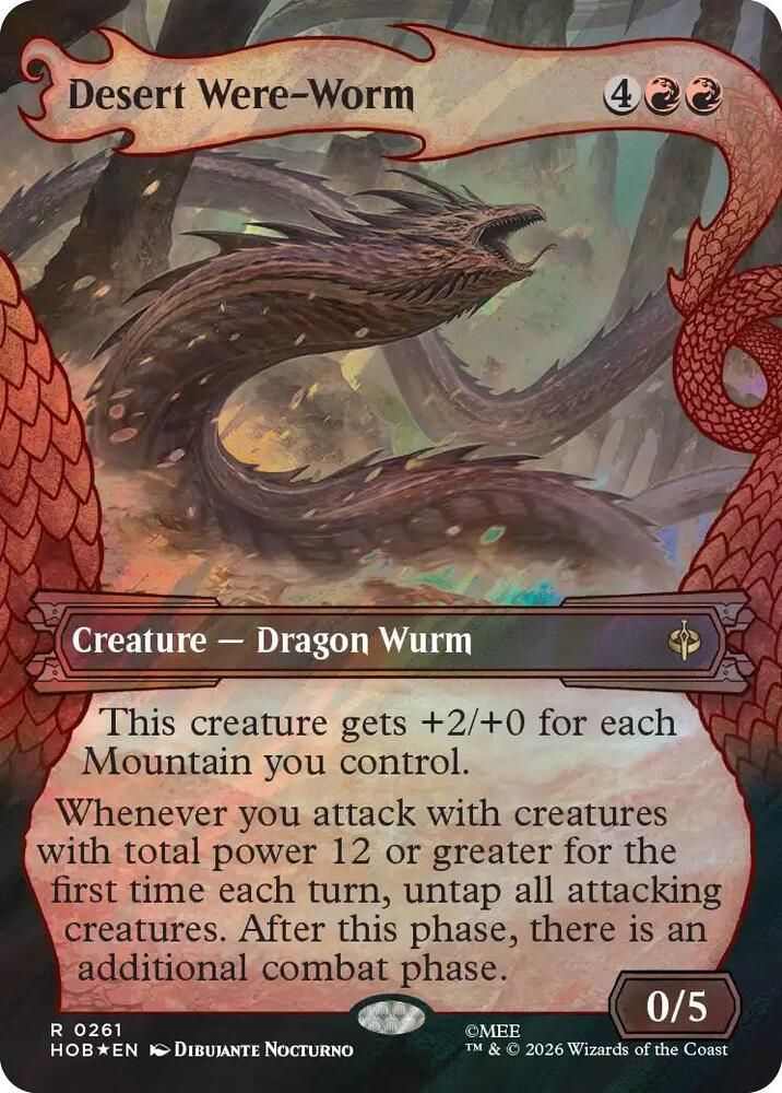 Desert Were-Worm [Showcase] [Surge] [Foil] (The Hobbit)(HOB-261)(R)