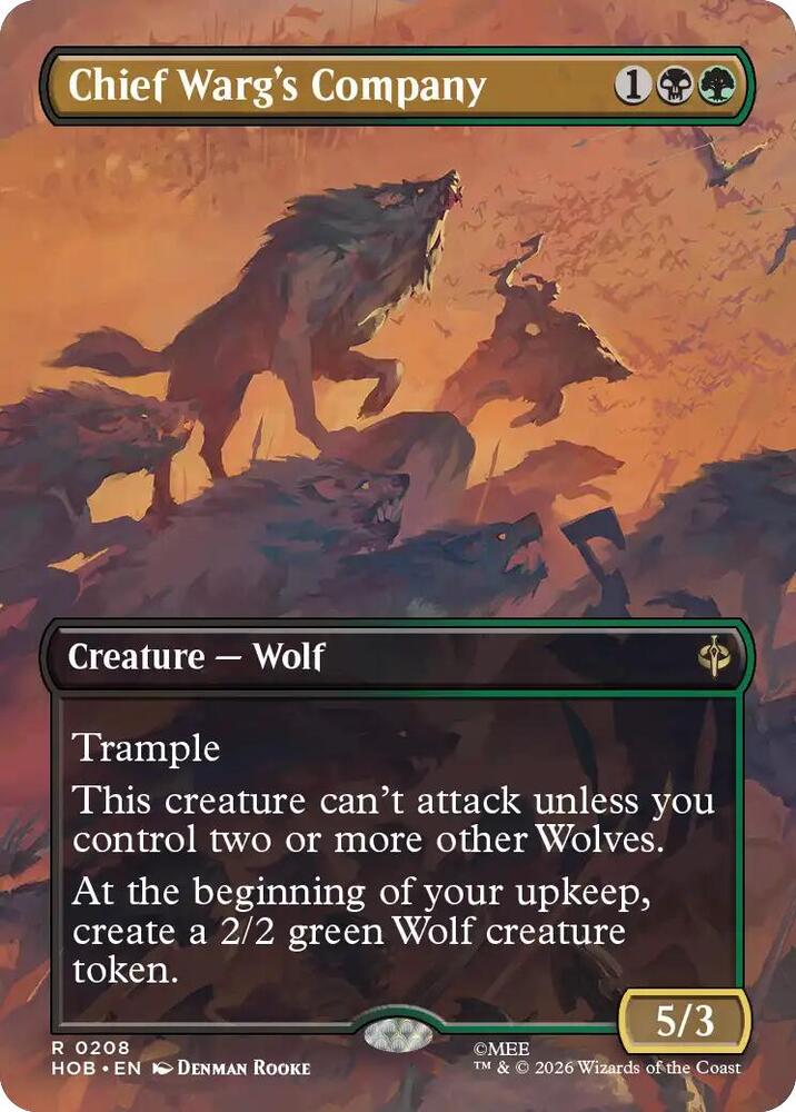 Chief Warg's Company [Borderless] (The Hobbit)(HOB-208)(R)