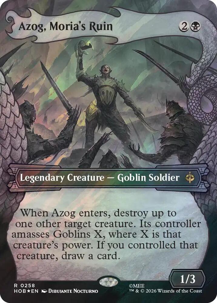 Azog, Moria's Ruin [Showcase] [Surge] [Foil] (The Hobbit)(HOB-258)(R)