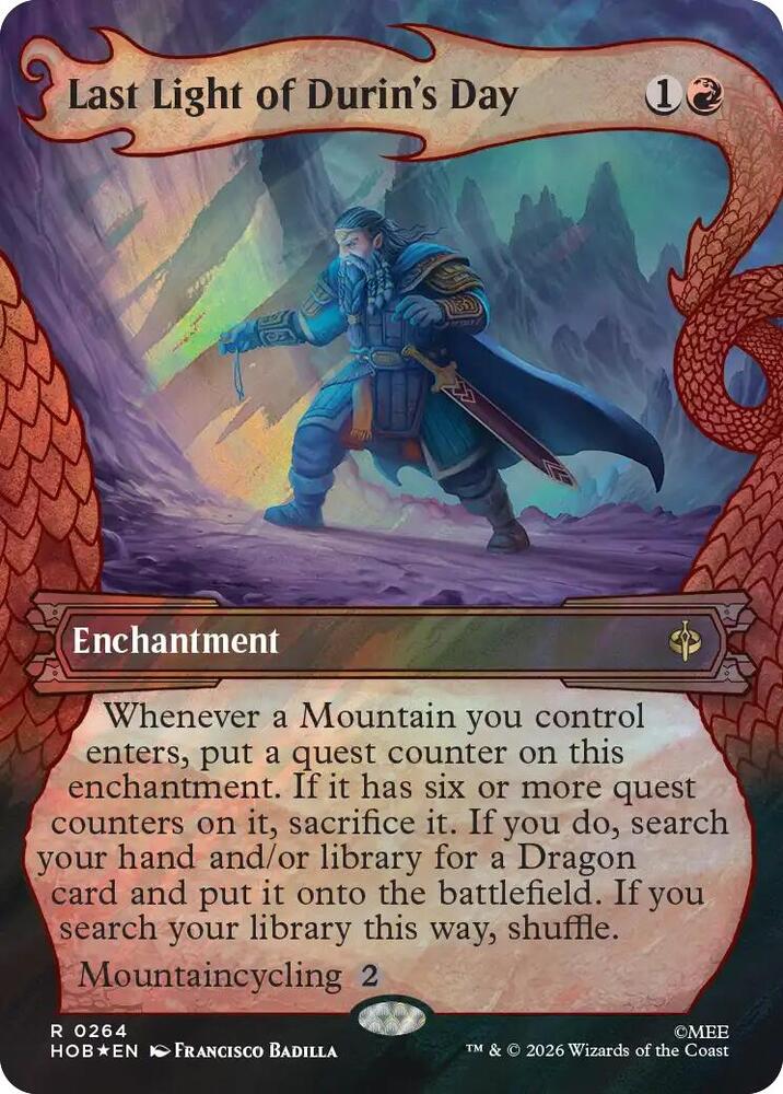 Last Light of Durin's Day [Showcase] [Surge] [Foil] (The Hobbit)(HOB-264)(R)
