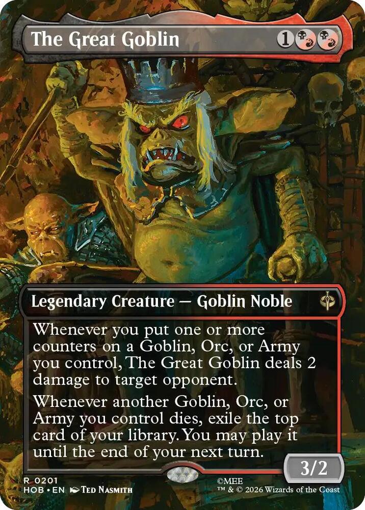 The Great Goblin [Borderless] [Foil] (The Hobbit)(HOB-201)(R)