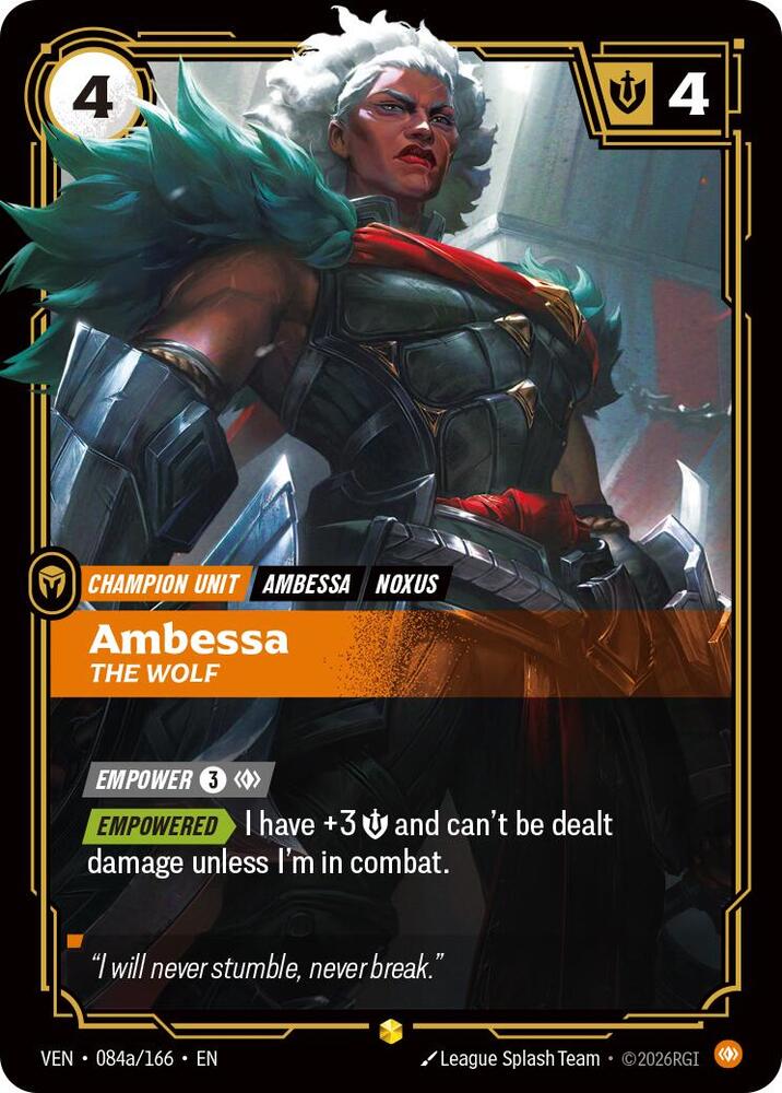 Ambessa, The Wolf (Alternate Art) (Foil) (Vendetta)(VEN-084a/166)(R)