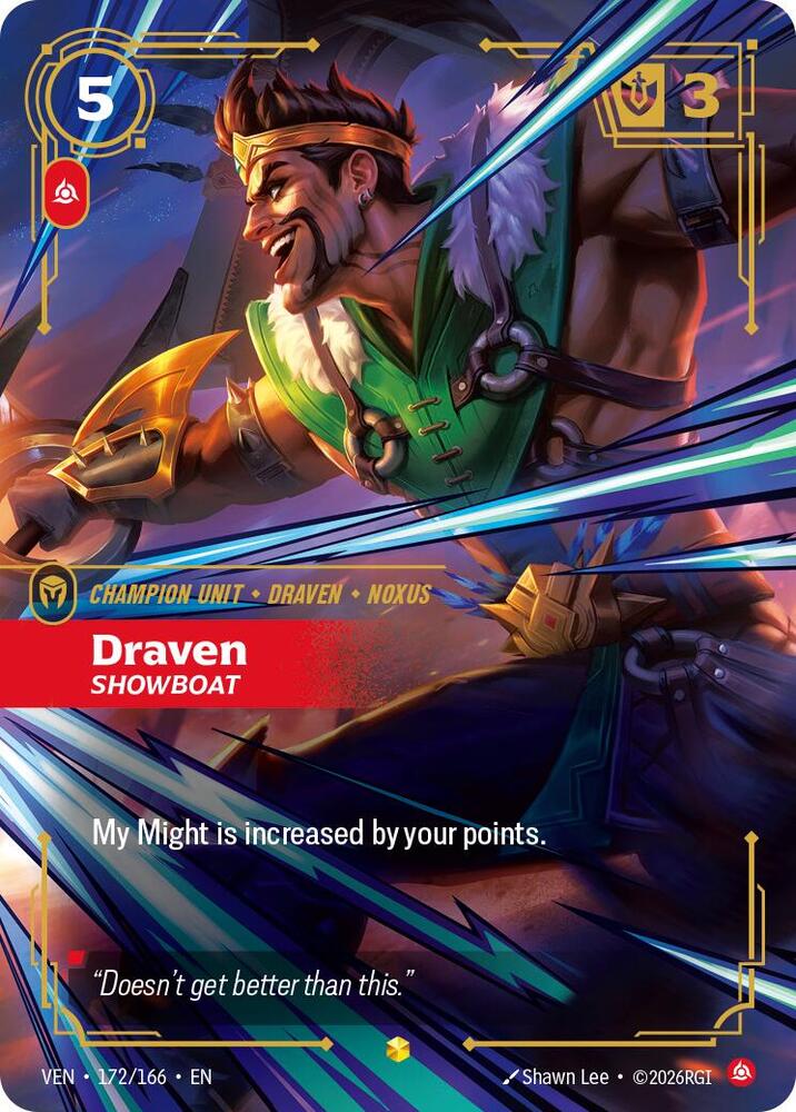 Draven, Showboat (Foil) (Vendetta)(VEN-172/166)(R)