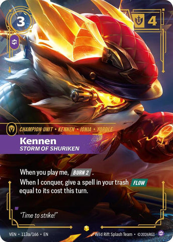 Kennen, Storm of Shuriken (Alternate Art) (Foil) (Vendetta)(VEN-113a/166)(E)