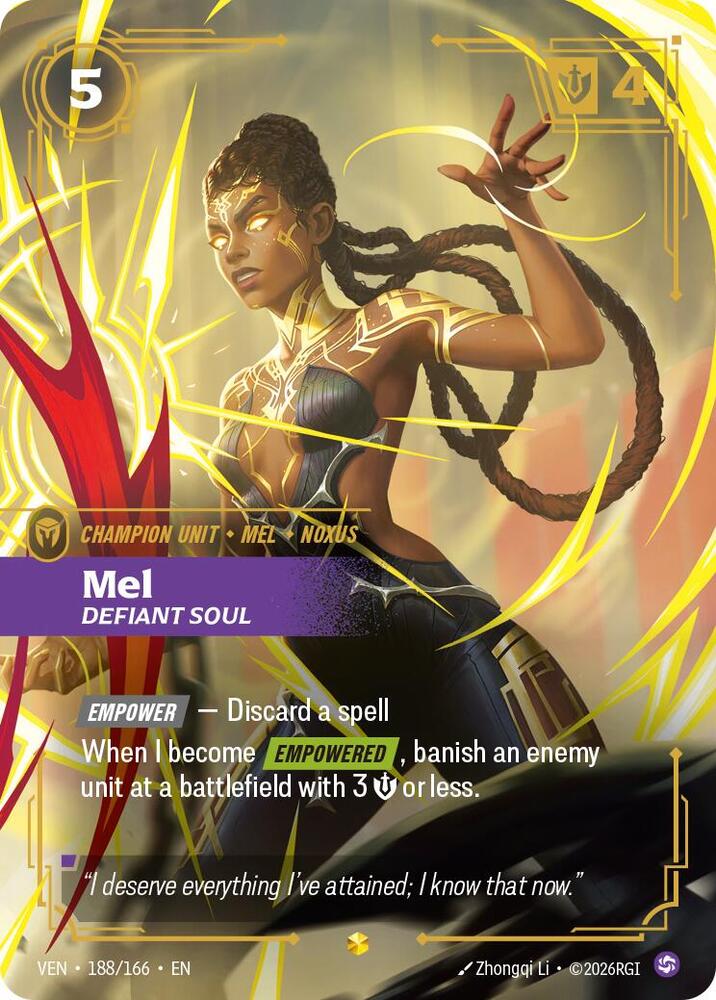 Mel, Defiant Soul (Overnumbered) (Foil) (Vendetta)(VEN-188/166)(R)