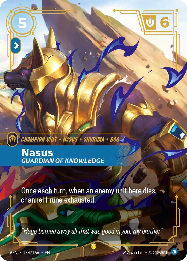 Nasus, Guardian of Knowledge (Overnumbered) (Foil) (Vendetta)(VEN-178/166)(R)