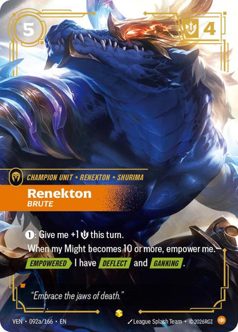 Renekton, Brute (Alternate Art) (Foil) (Vendetta)(VEN-092a/166)(E)