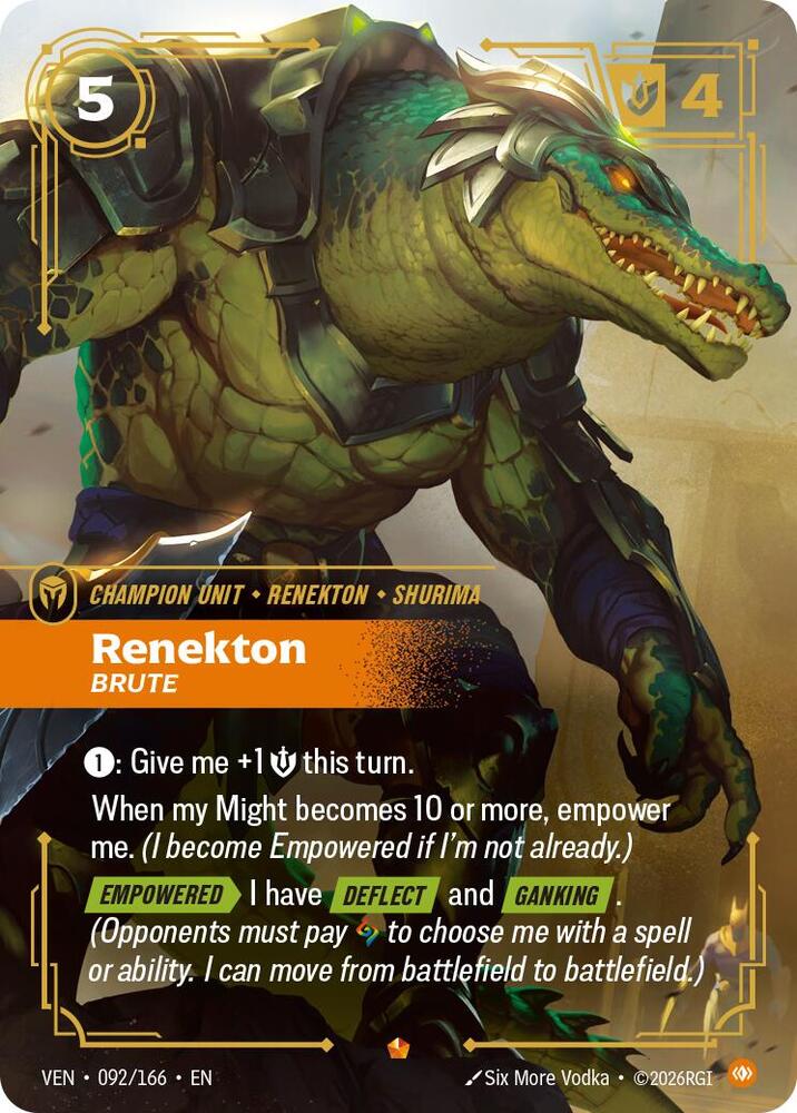 Renekton, Brute (Foil) (Vendetta)(VEN-092/166)(E)