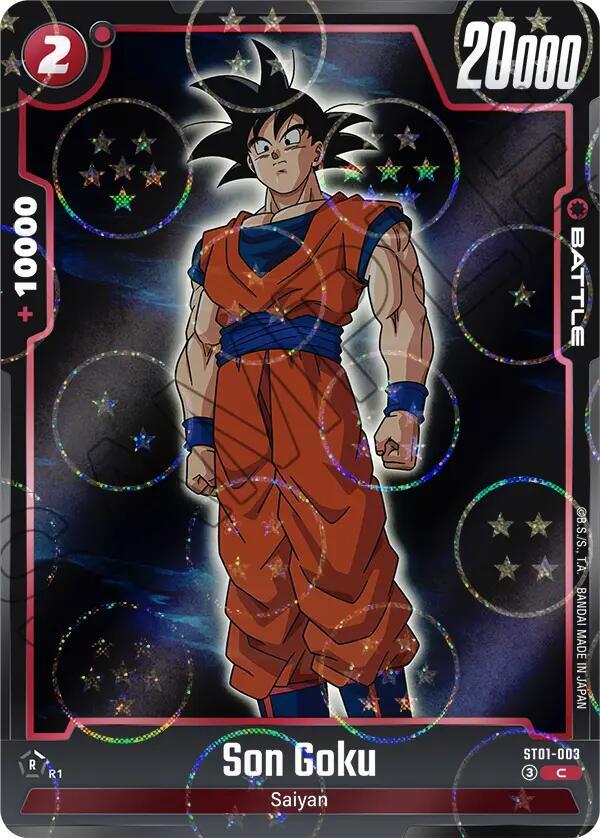 Son Goku [003] (Dragon Ball Pattern) [Foil] (ST01-003)(C)