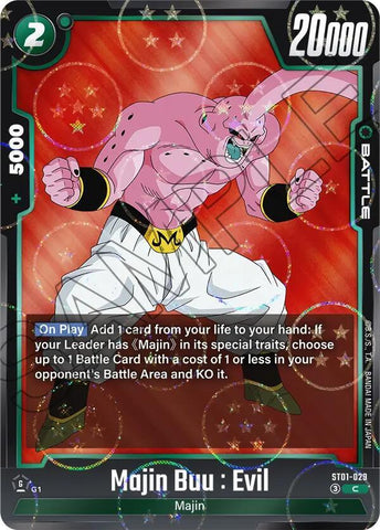 Majin Buu : Evil [029] (Dragon Ball Pattern) [Foil] (ST01-029)(C)
