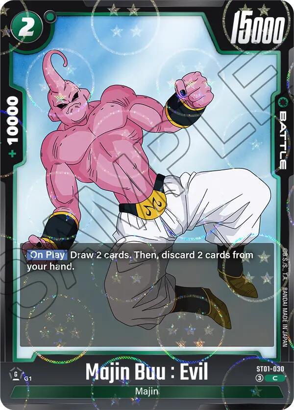 Majin Buu : Evil [030] (Dragon Ball Pattern) [Foil] (ST01-030)(C)