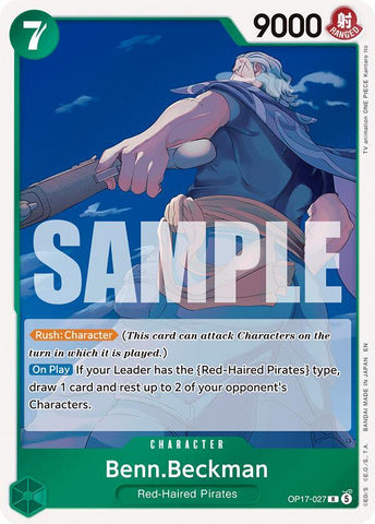 Benn.Beckman [Foil] (The World's Strongest Warriors)(OP17-027)(R)