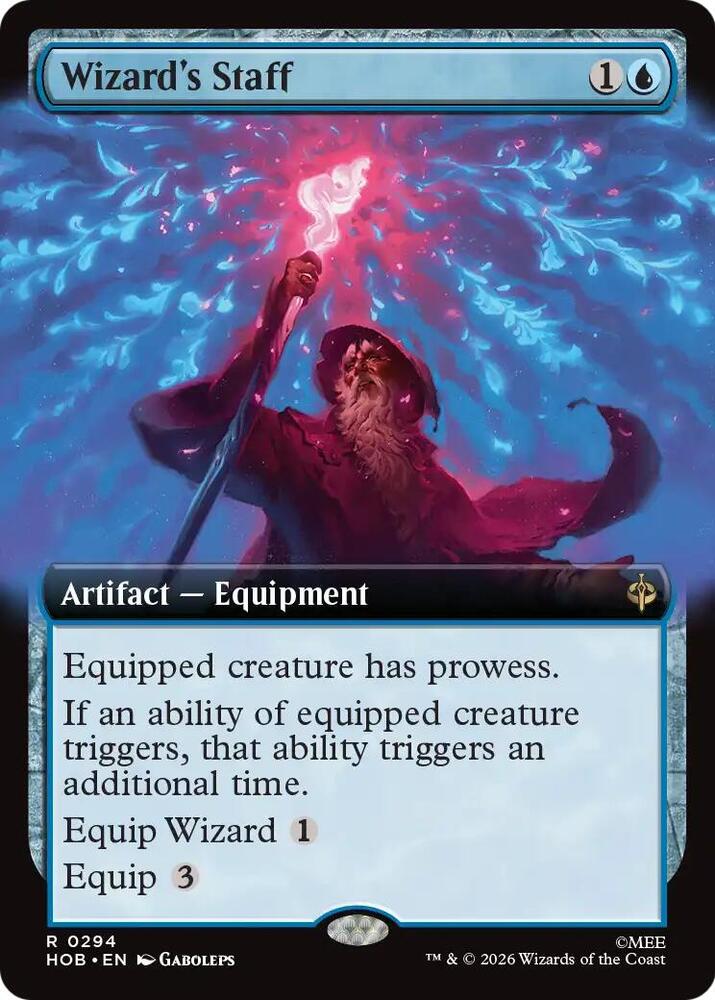 Wizard's Staff [Extended Art] [Foil] (The Hobbit)(HOB-294)(R)