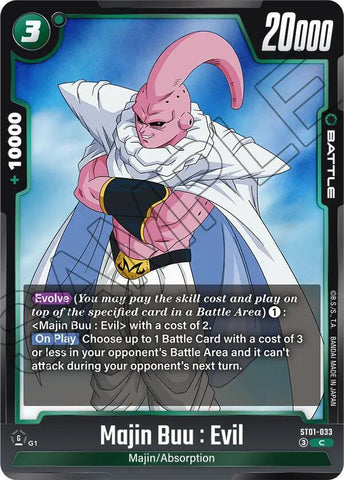Majin Buu : Evil [033] [Foil] (ST01-033)(C)