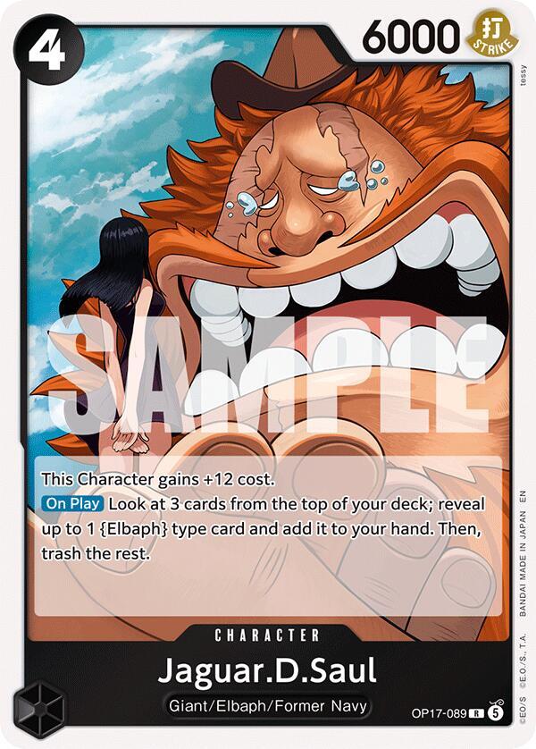 Jaguar.D.Saul [Foil] (The World's Strongest Warriors)(OP17-089)(R)