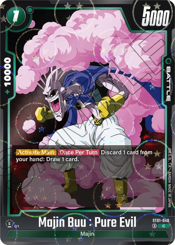 Majin Buu : Pure Evil [040] (Dragon Ball Pattern) [Foil] (ST01-040)(C)