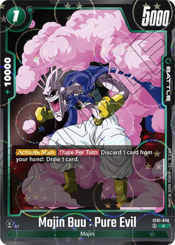 Majin Buu : Pure Evil [040] (Dragon Ball Pattern) [Foil] (ST01-040)(C)