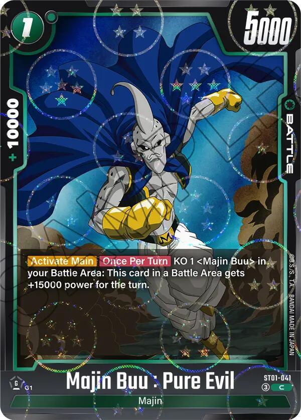 Majin Buu : Pure Evil [041] (Dragon Ball Pattern) [Foil] (ST01-041)(C)