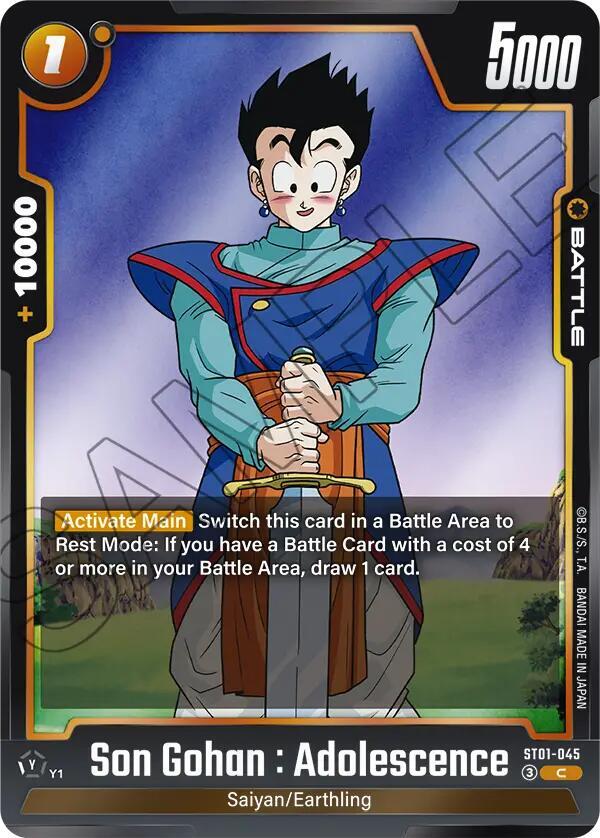 Son Gohan : Adolescence [045] [Foil] (ST01-045)(C)