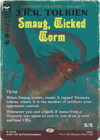 Smaug, Wicked Worm [Borderless] [Foil] (The Hobbit)(HOB-245)(R)