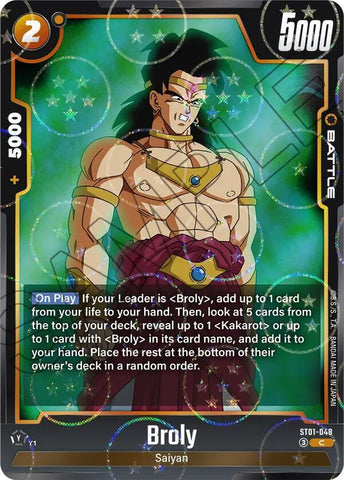 Broly [048] (Dragon Ball Pattern) [Foil] (ST01-048)(C)