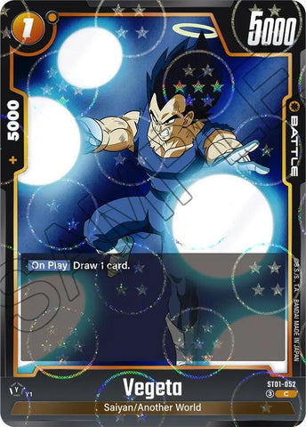 Vegeta [052] (Dragon Ball Pattern) [Foil] (ST01-052)(C)