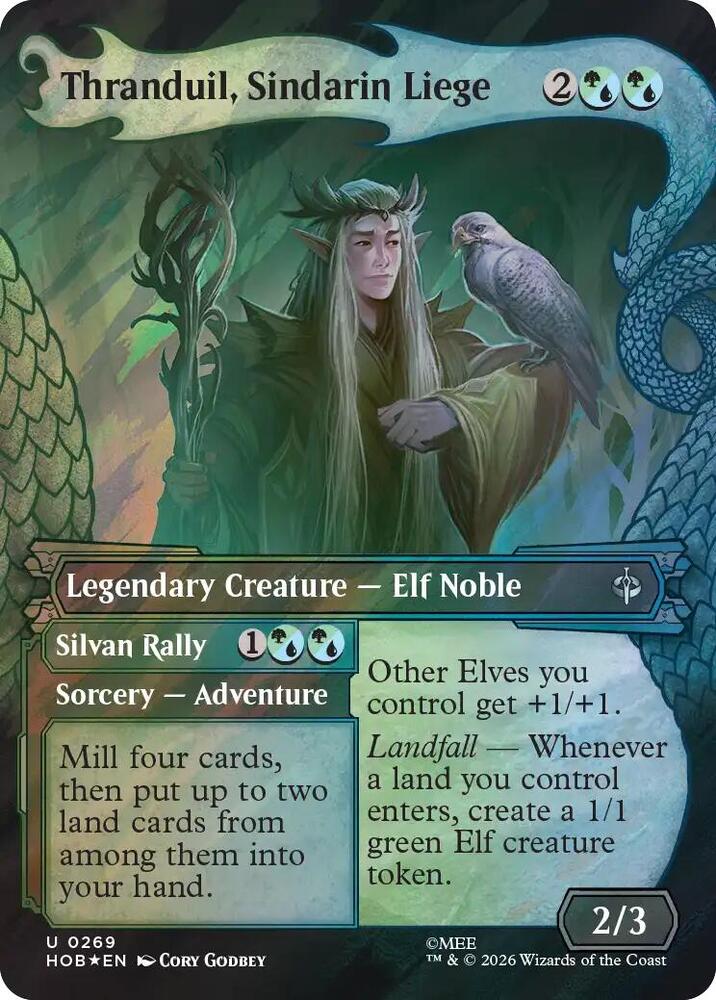 Thranduil, Sindarin Liege [Showcase] [Surge] [Foil] (The Hobbit)(HOB-269)(U)