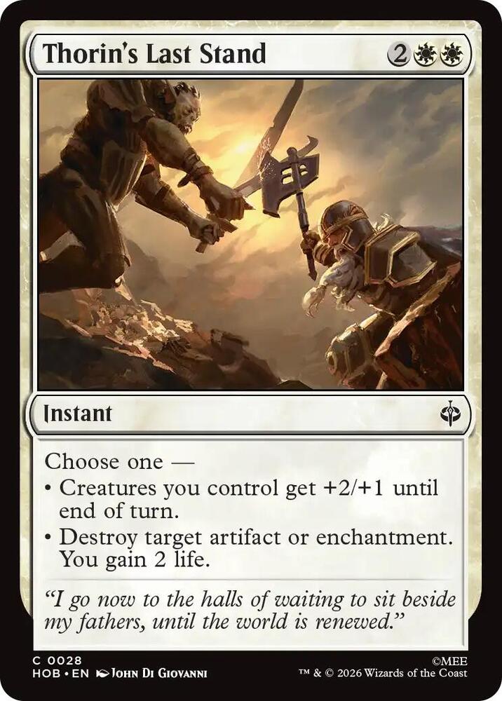 Thorin's Last Stand [Foil] (The Hobbit)(HOB-28)(C)
